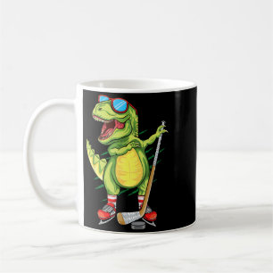 Taza De Café Hockeysaurus Amantes Deporte Dinosaurio Dabbing T