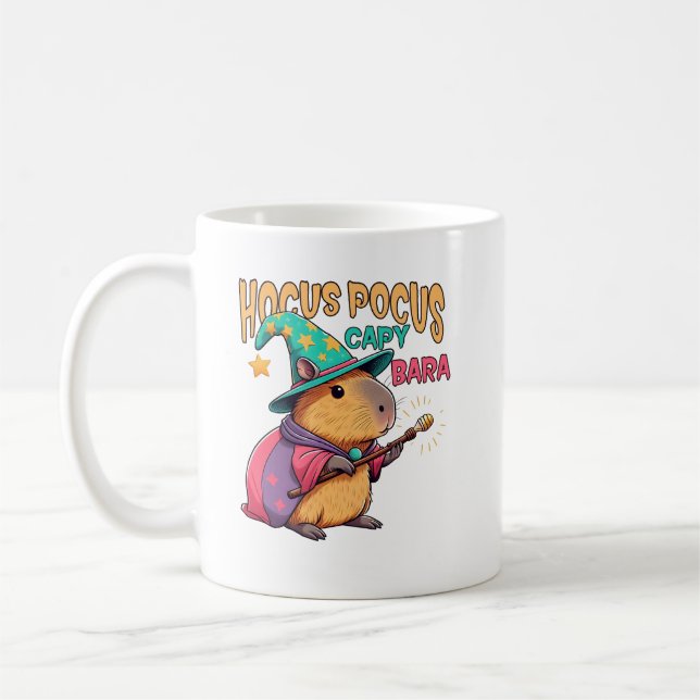 Taza De Café Hocus Pocus Capybara Halloween (Izquierda)