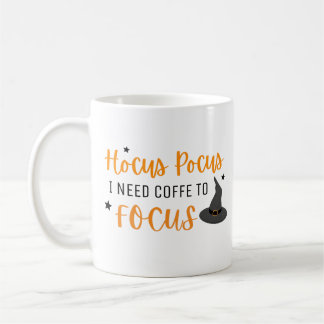 Taza De Café Hocus Pocus Necesito Café Para Centrarme En Hallow