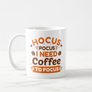 Taza De Café Hocus Pocus Necesito Café Para Concentrarme