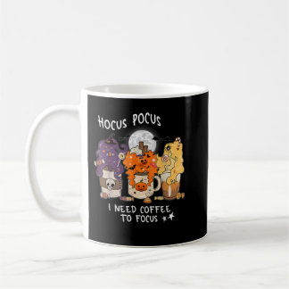 Taza De Café Hocus Pocus Necesito café para enfocar la enseñanz