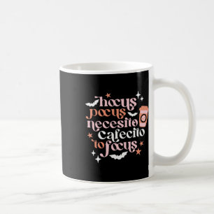 Taza De Café Hocus Pocus Necesito Cafecito Para Enfocar Hallowe