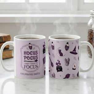 Taza De Café Hocus Pocus Necesito Mi Café Para Centrar Las Test
