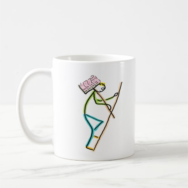 Taza De Café Hod Carrier Stickman (Izquierda)