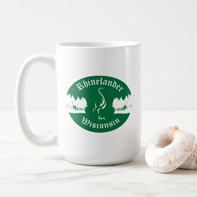 Taza De Café Hodag, Rhinelander, café de Wisconsin Mug (Con donut)