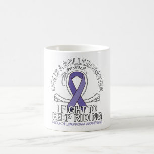 Taza De Café Hodgkin Linfoma Cinta violeta de conciencia del c