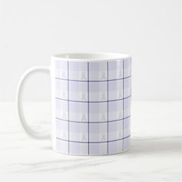 Taza De Café Hodgkin's Lymphoma Awareness Plaid Lavender Ribbon