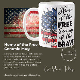 Taza De Café Hogar de Free USA Patriotic Ceramic Mug