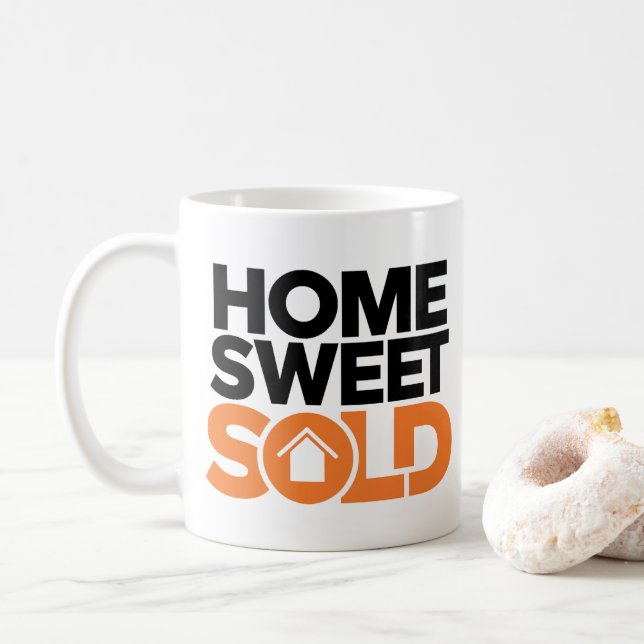 Taza De Café Hogar del agente inmobiliario Cute Realtor (Con donut)