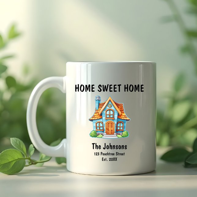 Taza De Café Hogar dulce hogar Casa Azul Calentador Casa (Subido por el creador)