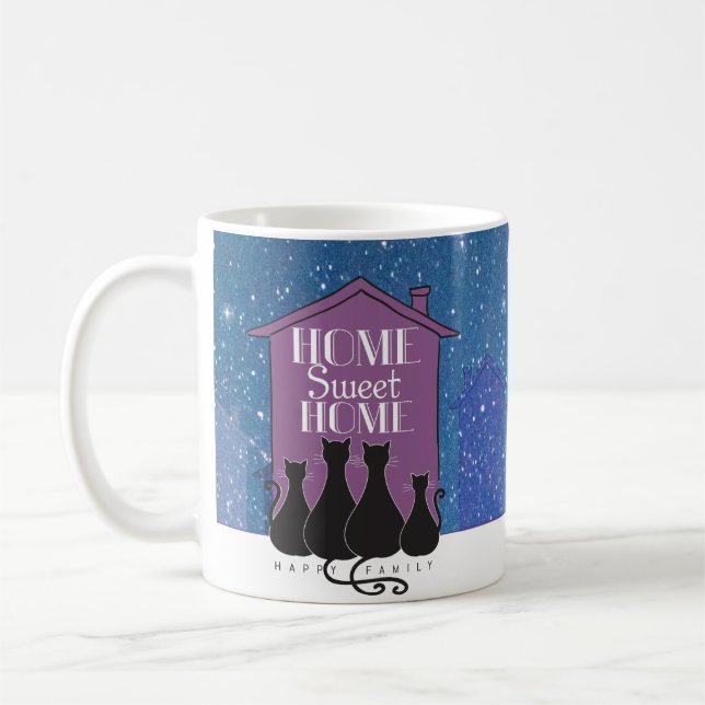 Taza De Café Hogar dulce hogar - Familia feliz (Izquierda)