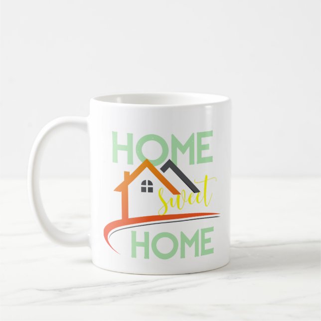 Taza De Café Hogar Dulce Hogar Familia Pared Art Decoración Rót (Izquierda)