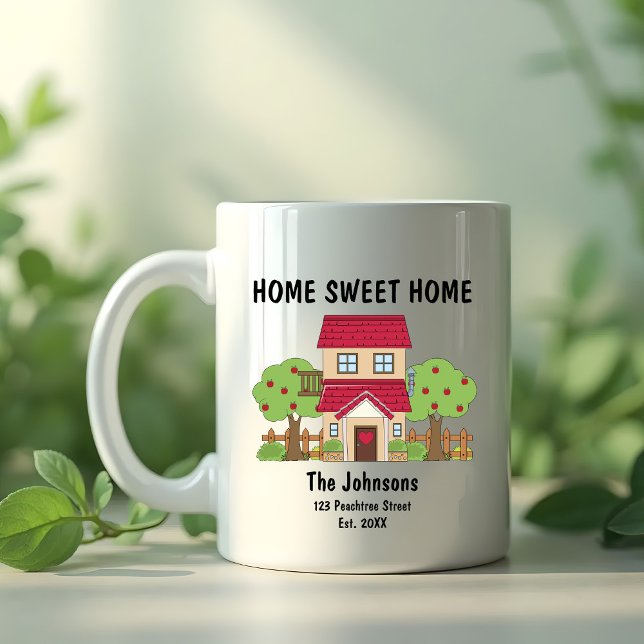 Taza De Café Hogar dulce hogar hogar casa roja cálido (Subido por el creador)