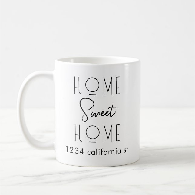 Taza De Café Hogar Dulce Hogar Nueva Dirección Regalo de Calent (Izquierda)