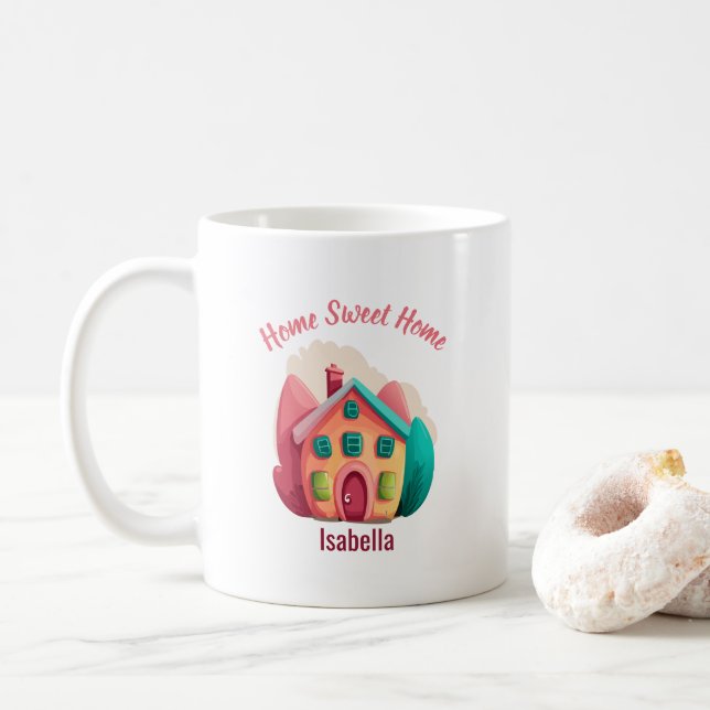 Taza De Café "Hogar, dulce hogar" nuevos propietarios de vivien (Con donut)
