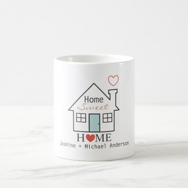 Taza De Café Hogar dulce hogar personalizado (Centro)