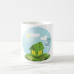 Taza De Café Hogar Ecológico con Energía Solar