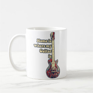 Taza De Café Hogar es donde está mi guitarra.