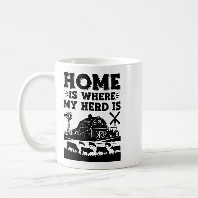 Taza De Café Hogar es donde está mi manada (Izquierda)