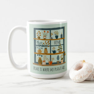 Taza De Café Hogar es donde están mis plantas Plantas en mace