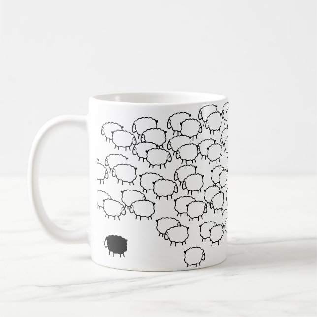 Taza De Café Hogar es donde la manada es la cabra (Izquierda)