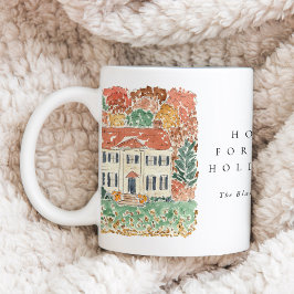 Taza De Café Hogar para las fiestas de agua pintada otoño Casa 