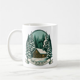 Taza De Café Hogar para las vacaciones Wilderness Cabin Art