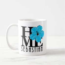 Taza De Café HOGAR Sebastian Florida 11oz hibisco azul