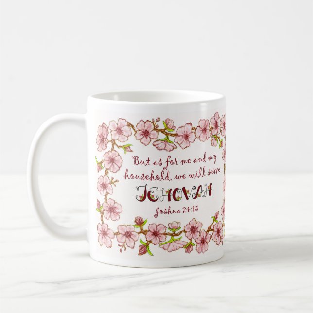 Taza De Café Hogar Sirve a la Mug de las Escrituras de Jehová (Izquierda)