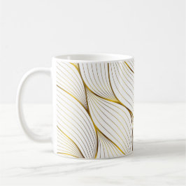 Taza De Café Hoja de adorno de oro