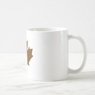 Taza De Café Hoja de arce BrownTransp los regalos de Zazzle del