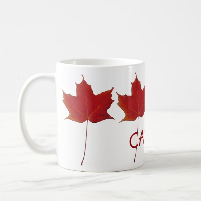 Taza De Café hoja de arce canadiense roja - Canadá (Izquierda)