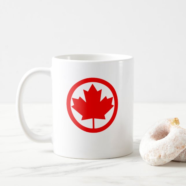 Taza De Café Hoja de Arce de Canadá (Con donut)