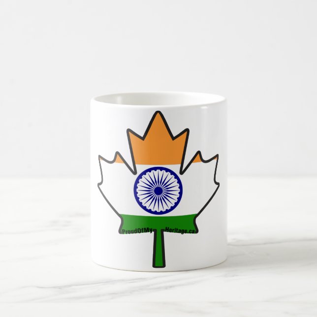 Taza De Café Hoja de arce india de la bandera (Centro)