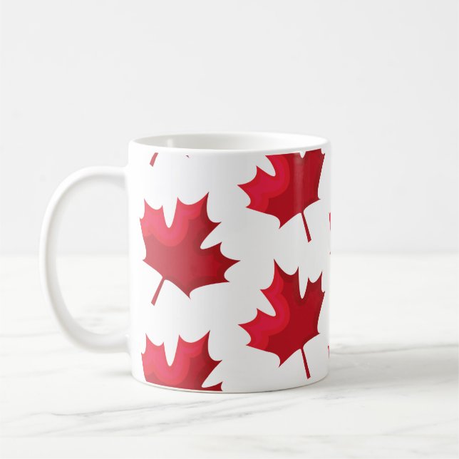 Taza De Café Hoja de arce para Canadá en blanco (Izquierda)