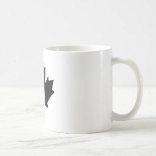 Taza De Café Hoja de arce Transp negro los regalos de Zazzle