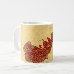 Taza De Café Hoja de la Naturaleza Imprimir hoja de otoño rota