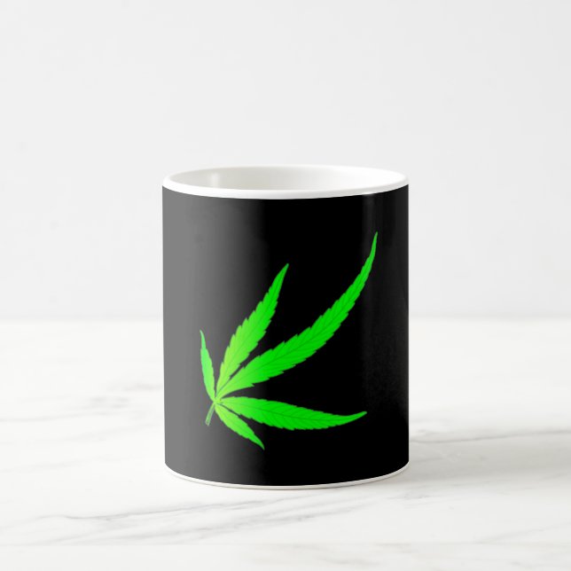 Taza De Café Hoja de maleza abstracta (Centro)