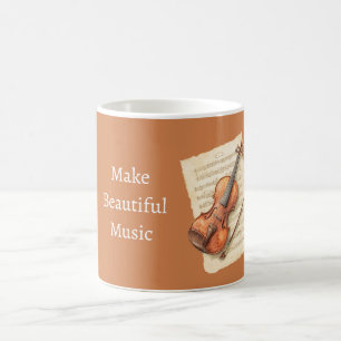 Taza De Café Hoja de música de violín