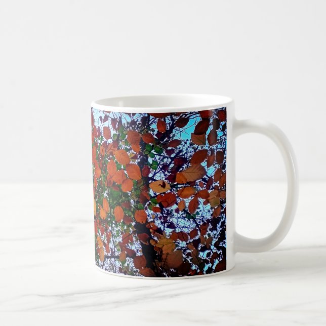 Taza De Café Hojas amarillas, verdes y marrones (Derecha)