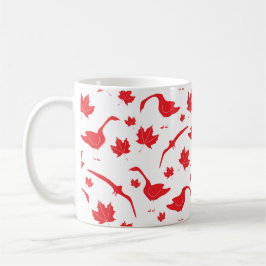Taza De Café Hojas Canadá de Geese y Maple - Bandera canadiense