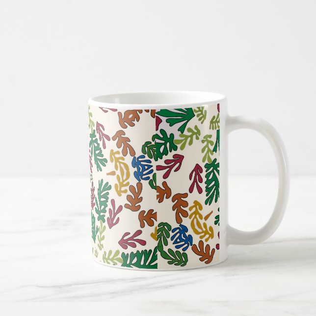 Taza De Café Hojas coloreadas, estilo MAtisse (Derecha)
