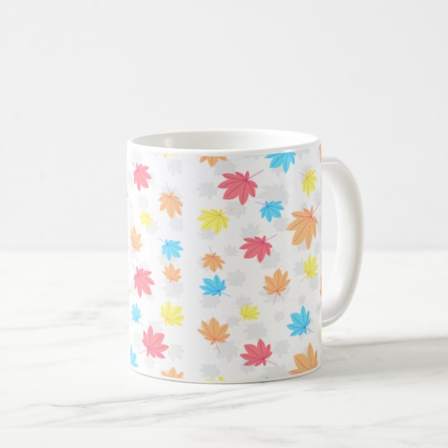 Taza De Café Hojas coloridas (Anverso derecho)