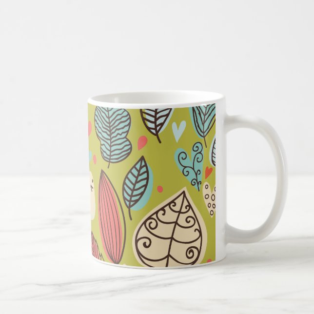 Taza De Café Hojas coloridas (Derecha)