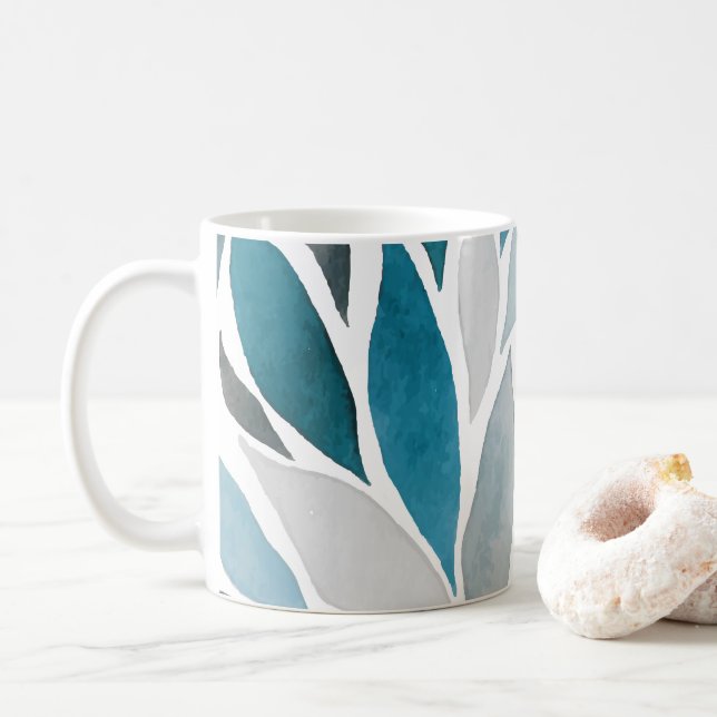 Taza De Café hojas de árbol (Con donut)