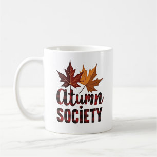 Taza De Café Hojas de Arce de la Sociedad de Otoño Diseño de Te