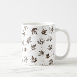 Taza De Café Hojas de arce de otoño transparentes - patrón cont