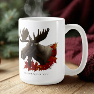 Taza De Café Hojas de arce rojas de Moose