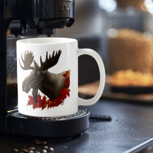 Taza De Café Hojas de arce rojas de Moose