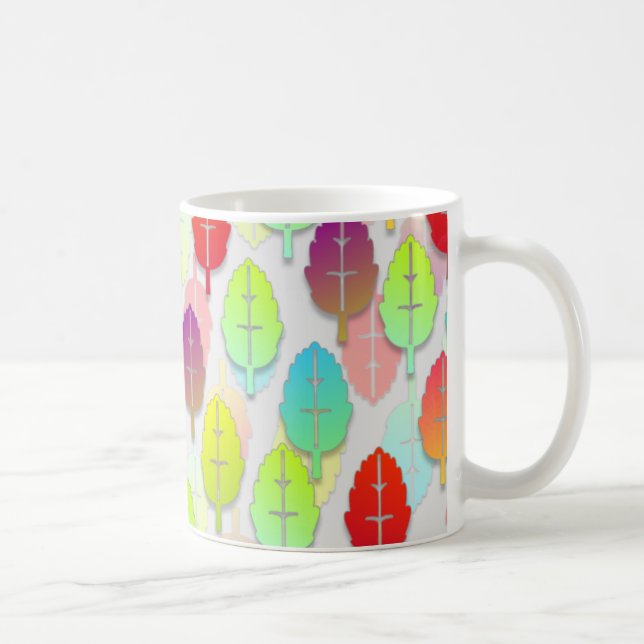 Taza De Café Hojas de arco iris (Derecha)